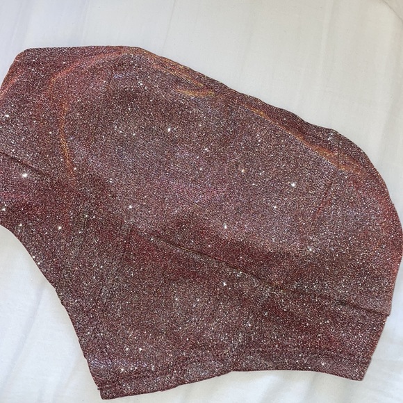 Sparkly Glitter Crop Top Bandeau ✨🪩 - Picture 3 of 5